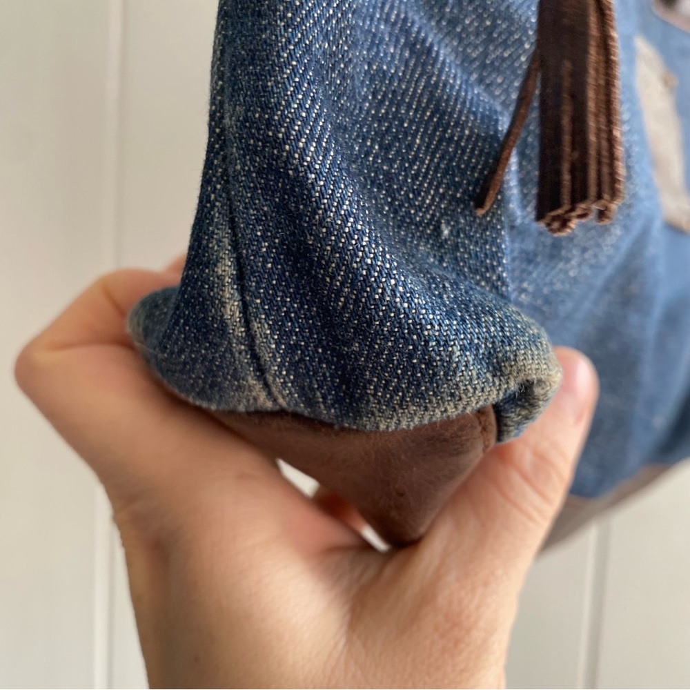 Vintage Dolce & Gabbana denim and leather tote bag - Picture 5 of 14